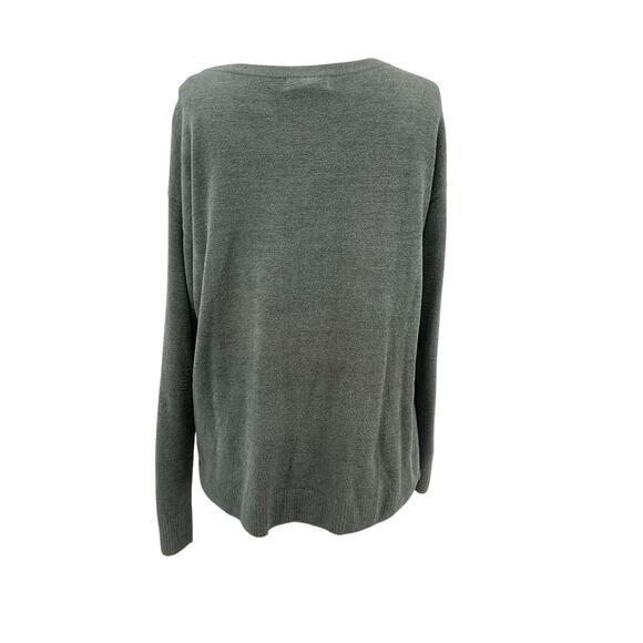 Barefoot Dreams CozyChic Ultra Lite Top Sweater‎ Pullover Green Size Small - Picture 7 of 10